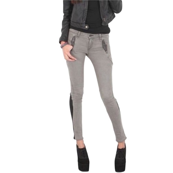 Rag & Bone Rally Cargo Skinny Jeans Washed Black Size 26 - Picture 8 of 12